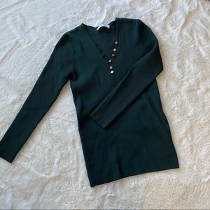 Sandro green knit sweater